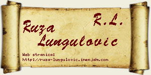 Ruža Lungulović vizit kartica